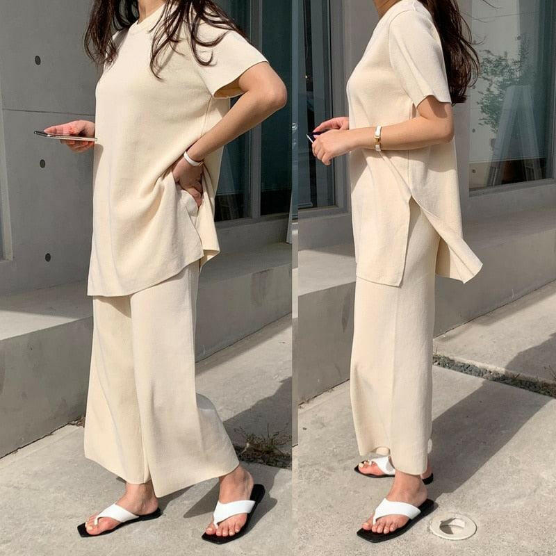 Women's Cotton Chic Full-Length Casual Suit