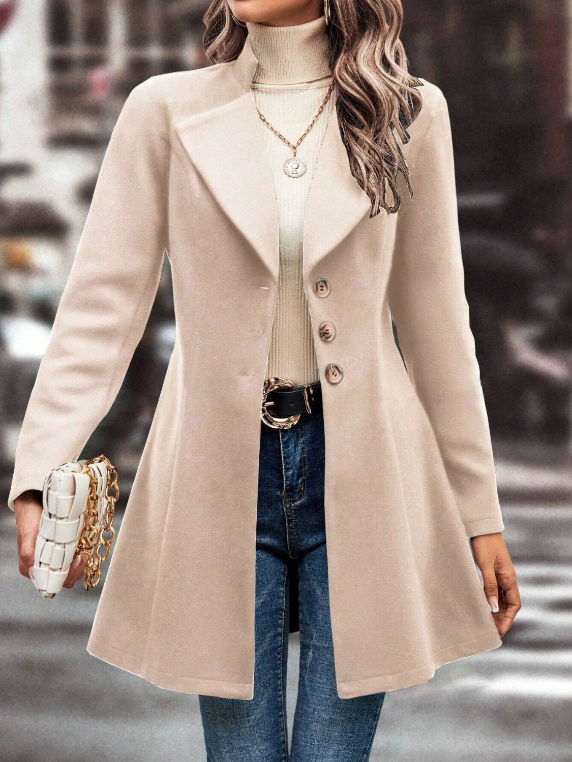 Stylish Lightweight Buttoned Coat for Everyday Wear Dust Storm