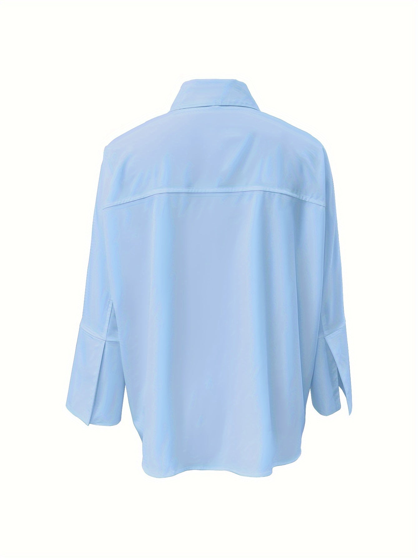 Timeless Collared Shirt with Long Cuff Sleeves - Blouse by The Nichole Collection