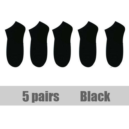 5 Pairs Women's Breathable Sports Socks Black