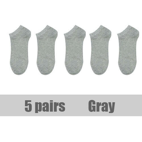 5 Pairs Women's Breathable Sports Socks Gray