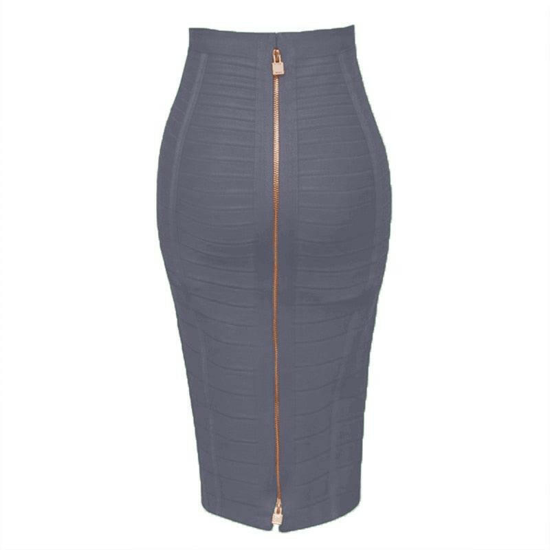 Women's Formfitting Pencil Skirt Gray