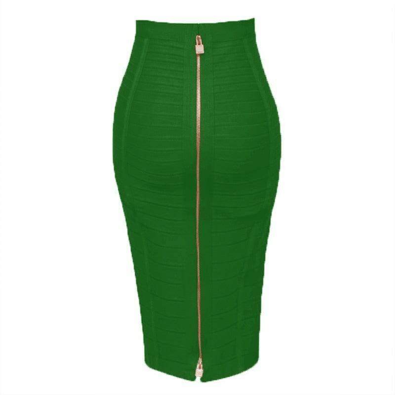 Women's Formfitting Pencil Skirt Green