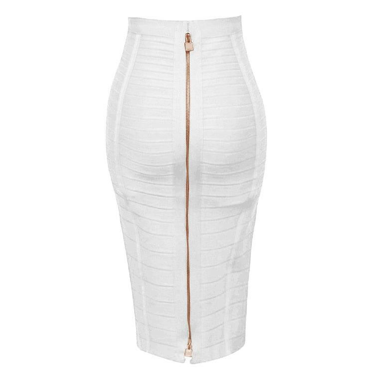 Women's Formfitting Pencil Skirt White