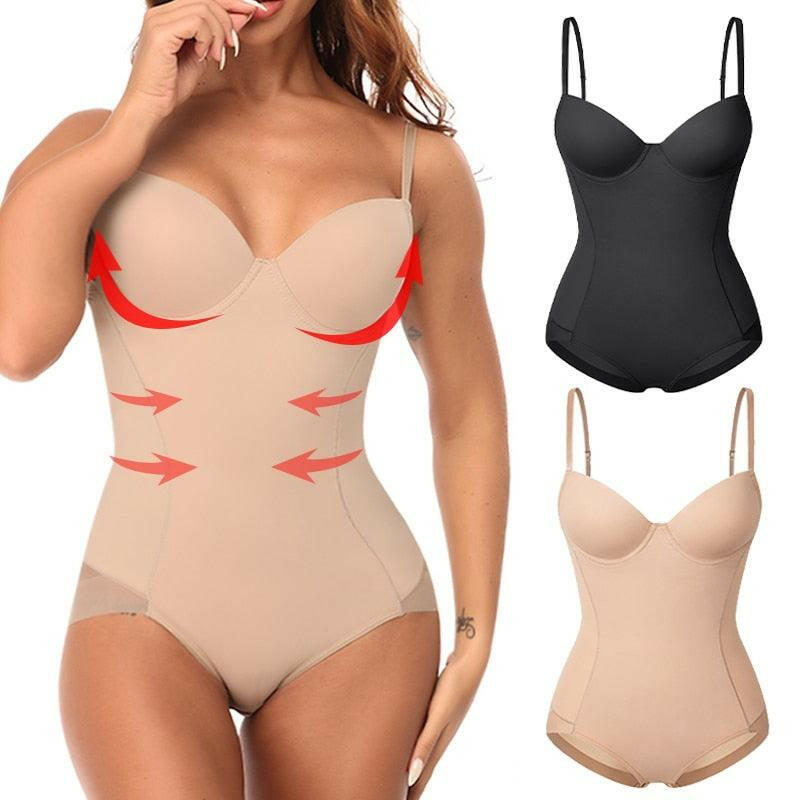 Women’s One-Piece Tummy Control Swimsuit Beige S