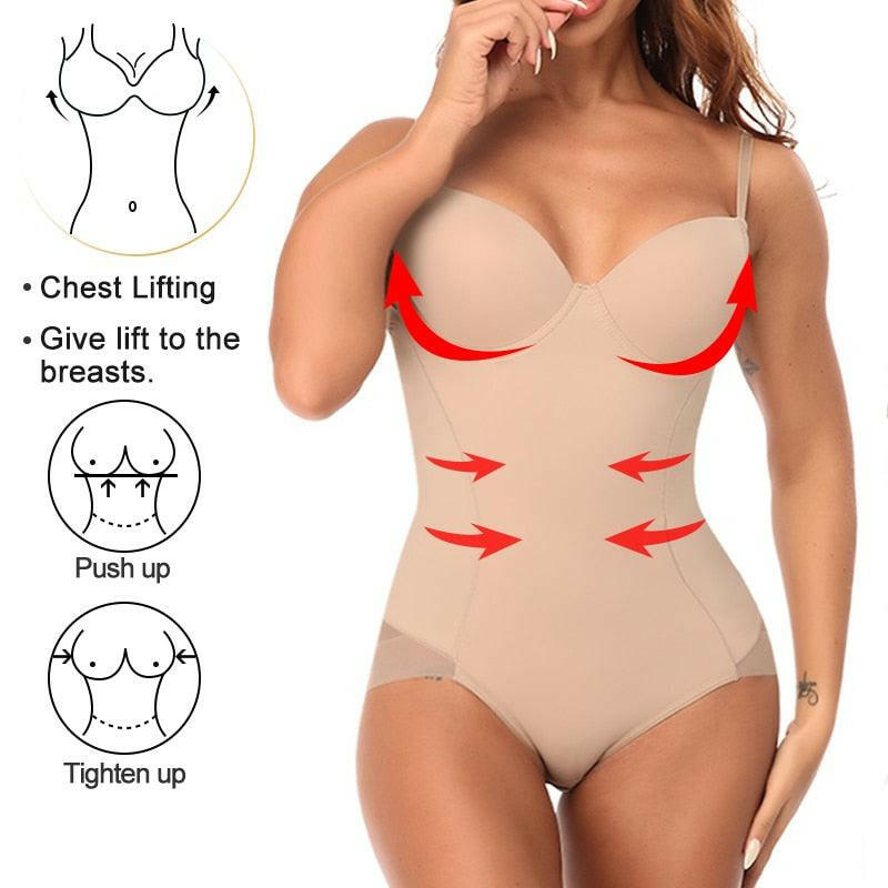 Women’s One-Piece Tummy Control Swimsuit Beige