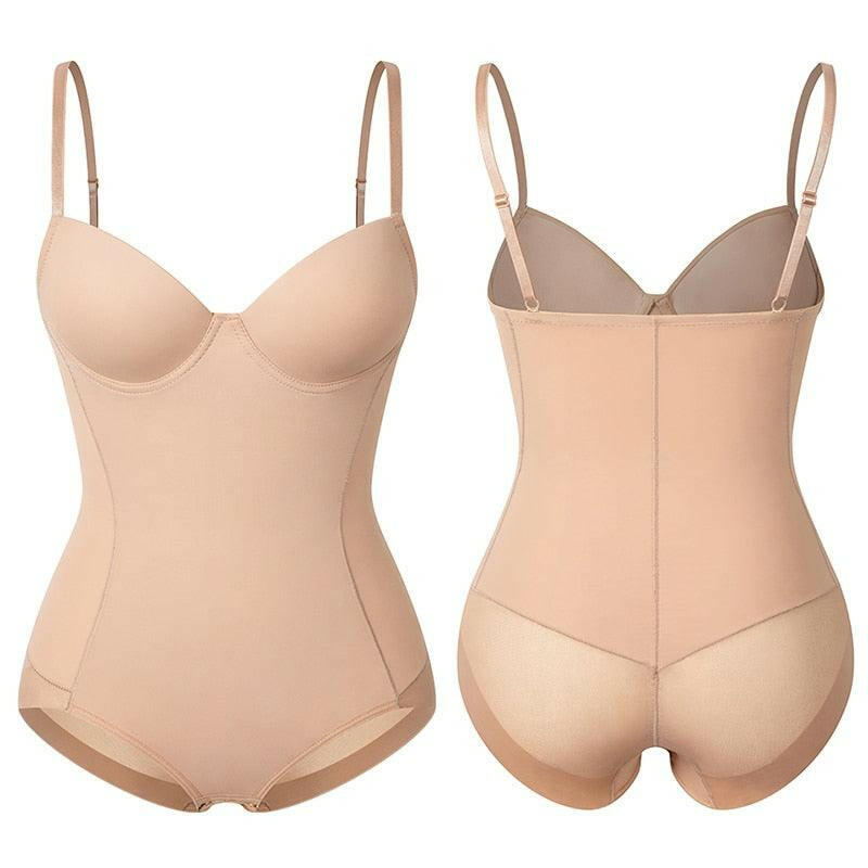 Women’s One-Piece Tummy Control Swimsuit Beige