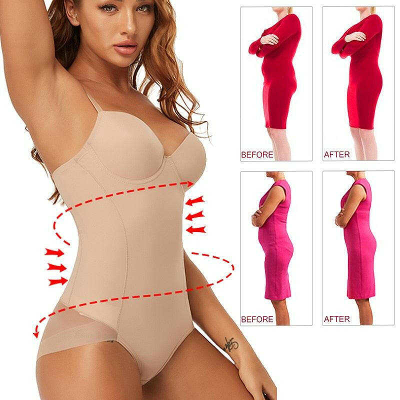 Women’s One-Piece Tummy Control Swimsuit Beige