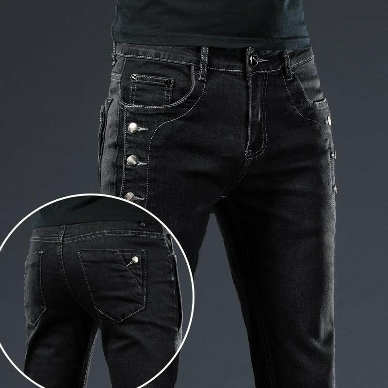 Casual Pattern Men’s Denim Jeans black