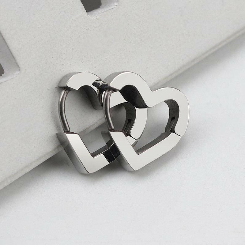 Chic Geometric Stainless Steel Hoop Earrings E3012