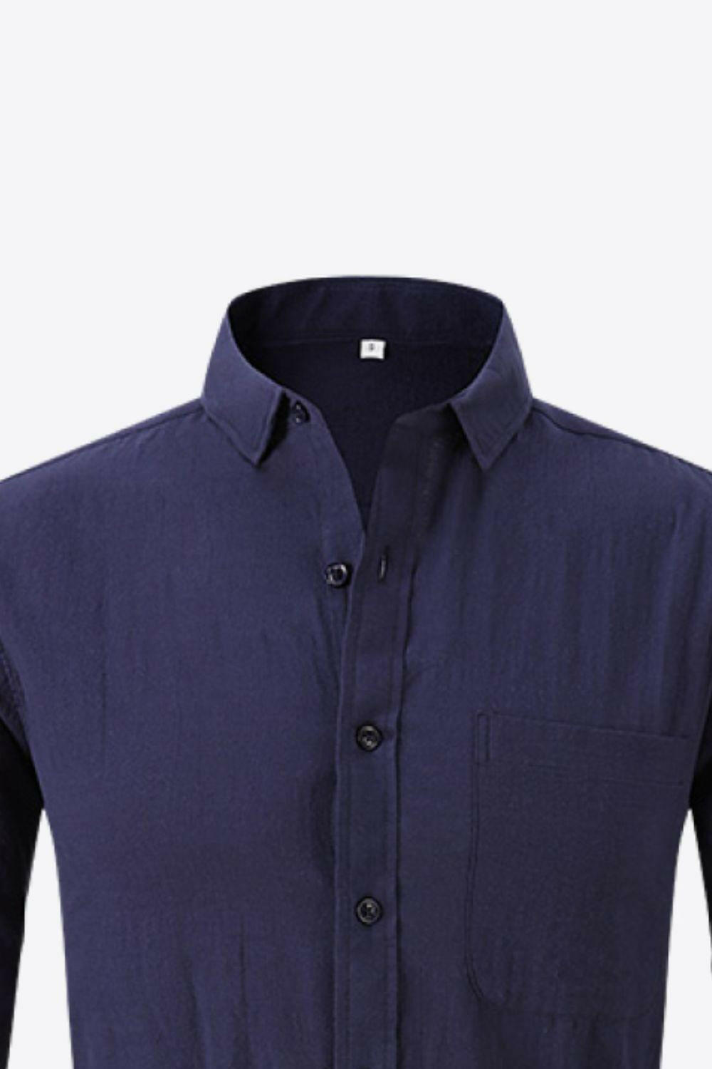 Classic Collared Long-Sleeve Shirt