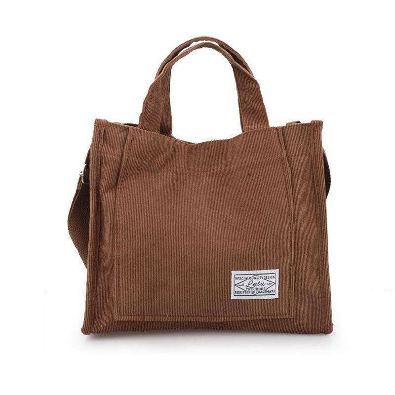 The DEEDRA Corduroy Handbag Brown