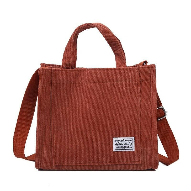 The DEEDRA Corduroy Handbag Red