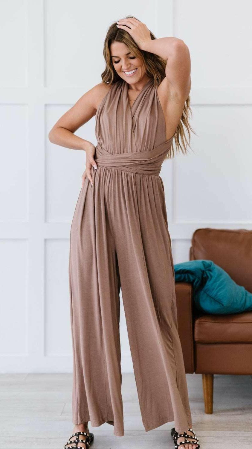 Downtown Boho Couture One-Piece Cityscape Gown - jumpsuit by The Nichole Collection