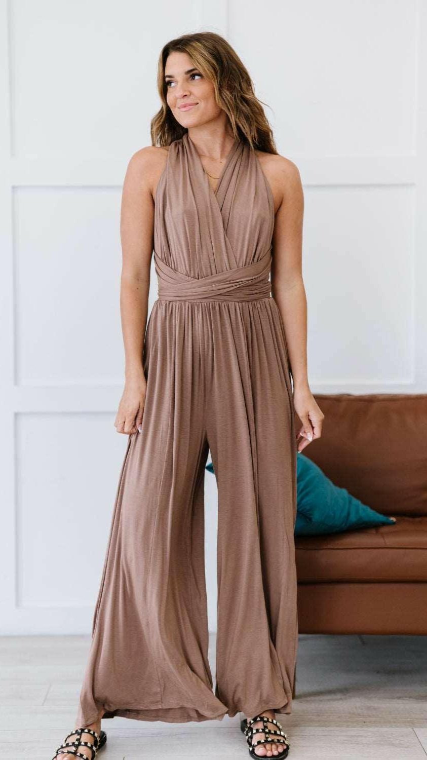 Downtown Boho Couture One-Piece Cityscape Gown - jumpsuit by The Nichole Collection