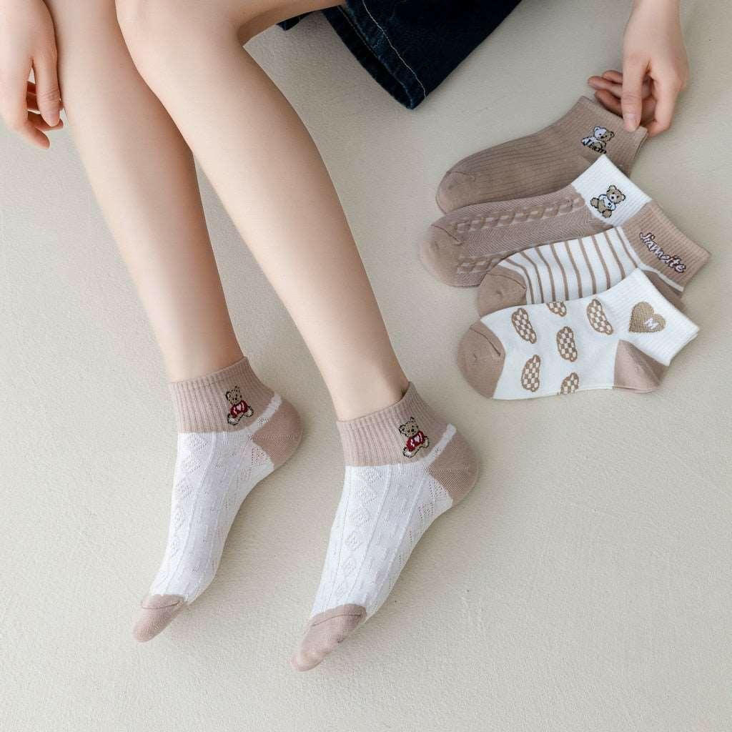 Women's Top Trending Cotton Socks (5 pairs)