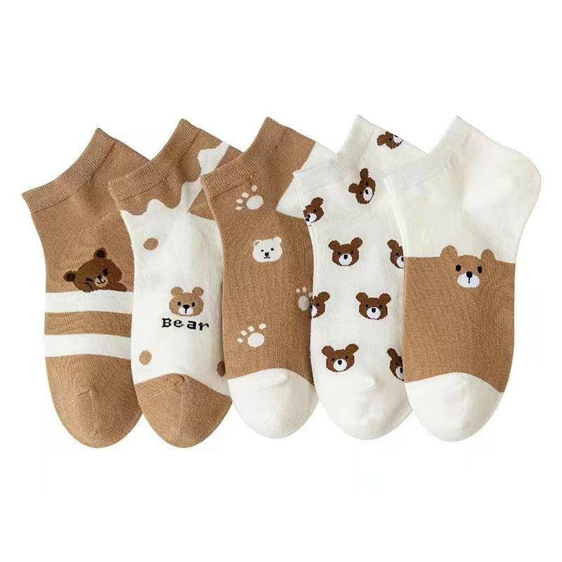 Women's Top Trending Cotton Socks (5 pairs) B5 5 Pairs