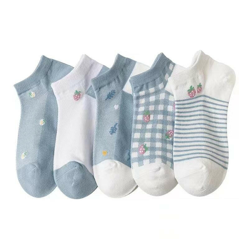 Women's Top Trending Cotton Socks (5 pairs) C5 5 Pairs