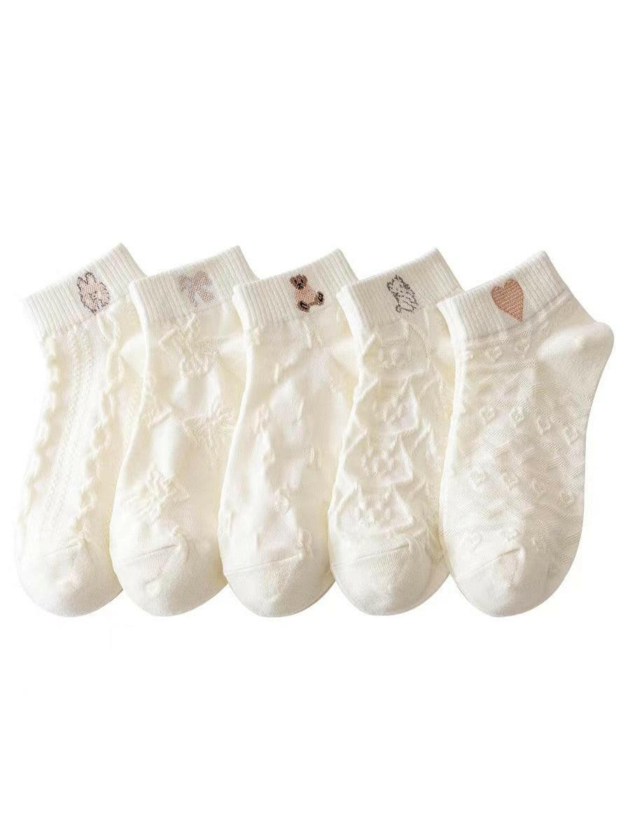 Women's Top Trending Cotton Socks (5 pairs) F5 5 Pairs