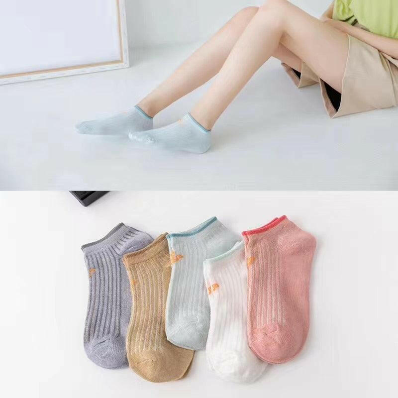 Women's Top Trending Cotton Socks (5 pairs) J5 5 Pairs