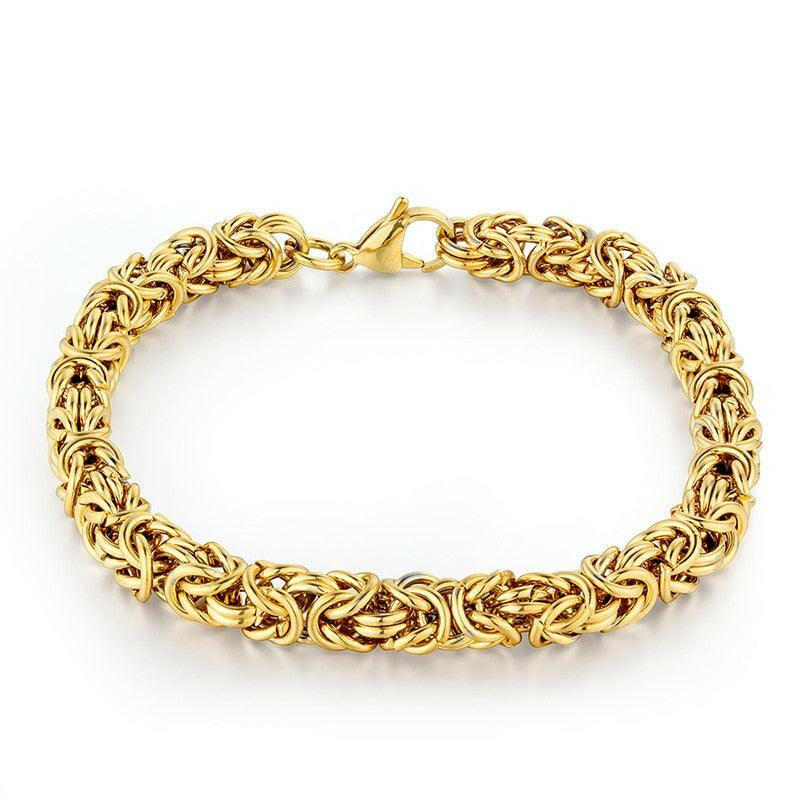 Gold Twisted Chain Bracelet Gold 23cm