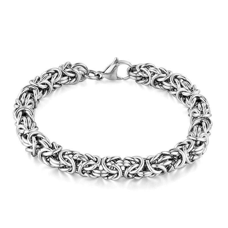 Gold Twisted Chain Bracelet Silver 23cm