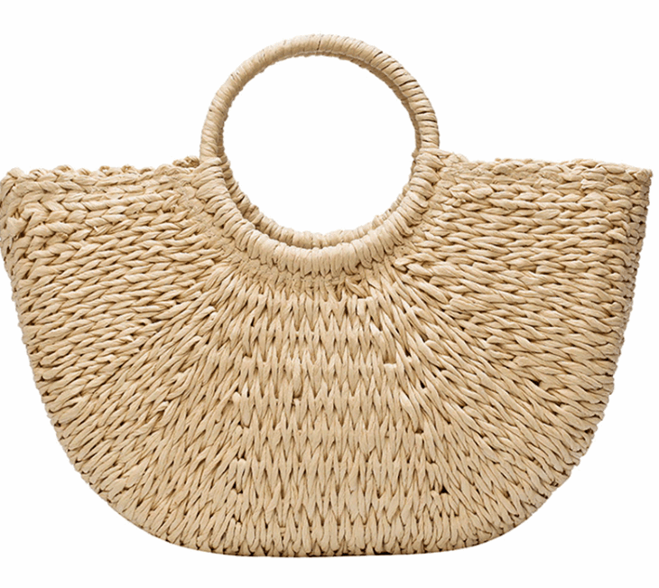 Handmade Woven Rattan Tote for Stylish Boho Needs - by The Nichole Collection