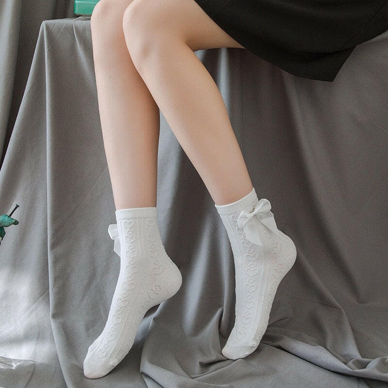 Women's White Lace Socks – Ideal for Bridal, Formal, or Casual Outfits