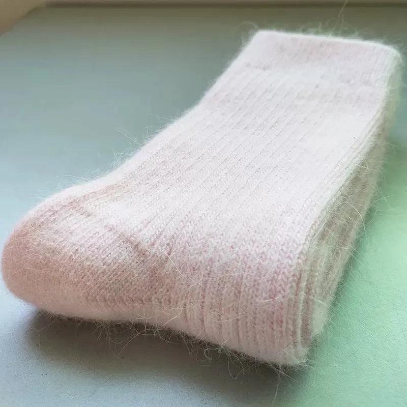 Merino Wool Winter Socks Light Pink 36-42