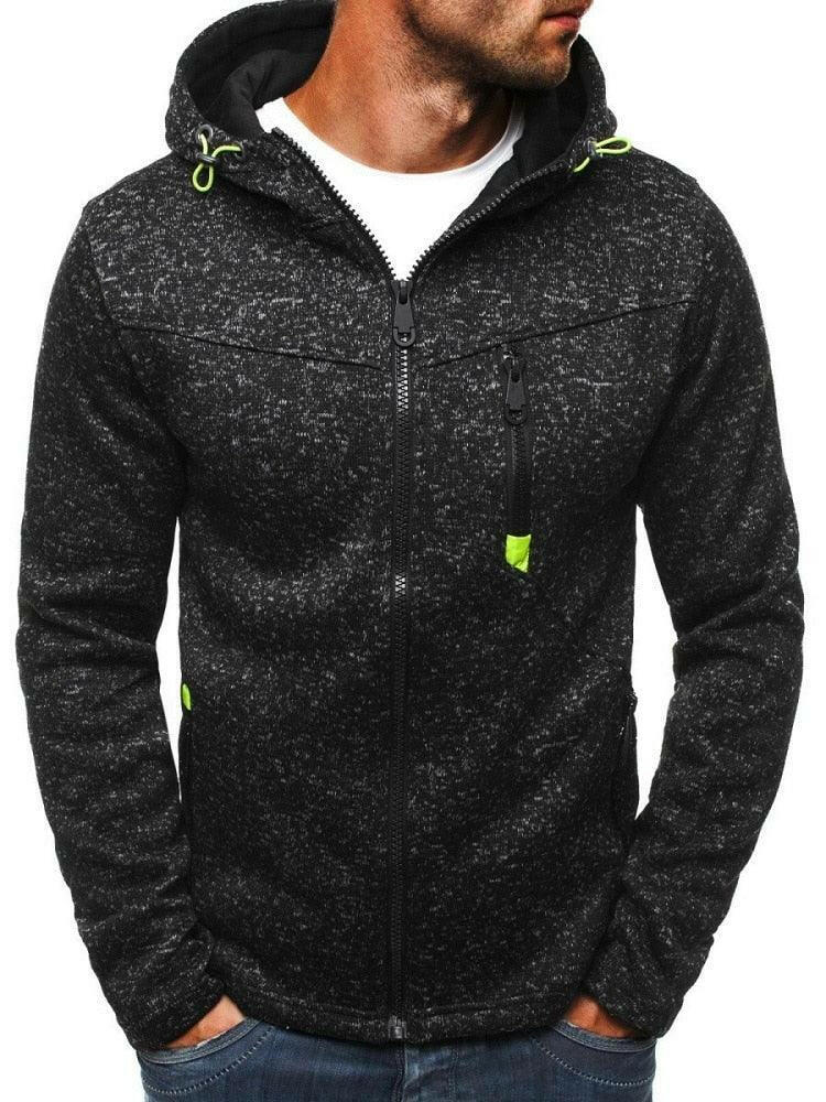 Men’s Full Zip Fitness Hoodie Black