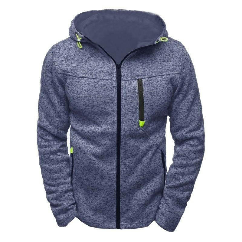 Men’s Full Zip Fitness Hoodie Blue