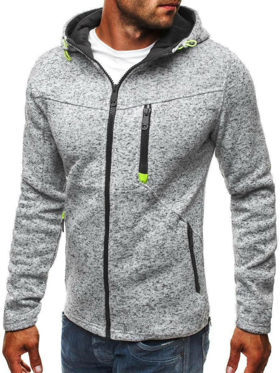 Men’s Full Zip Fitness Hoodie Gray