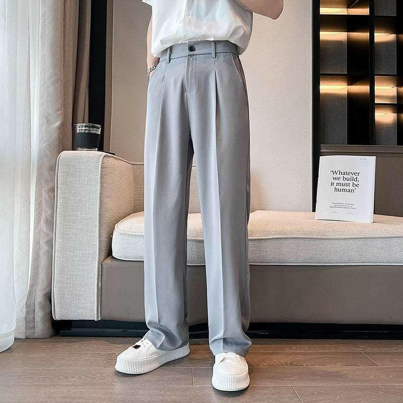 Men’s High Waist Casual Wide-Leg Trousers for Ultimate Comfort