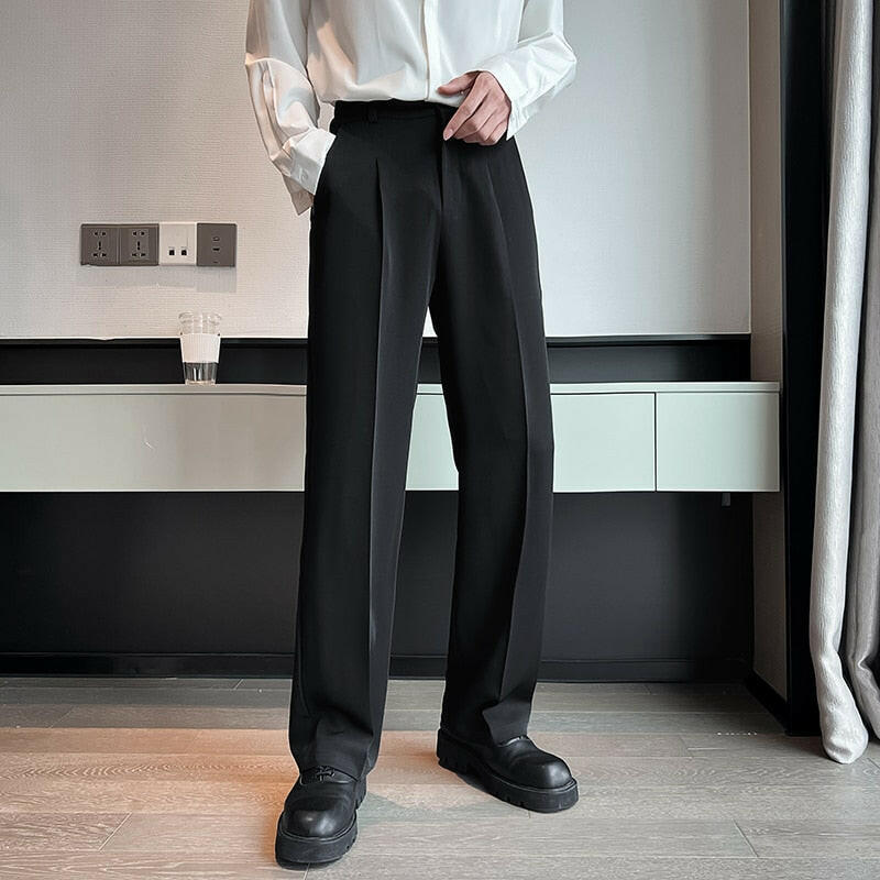 Men’s High Waist Casual Wide-Leg Trousers for Ultimate Comfort