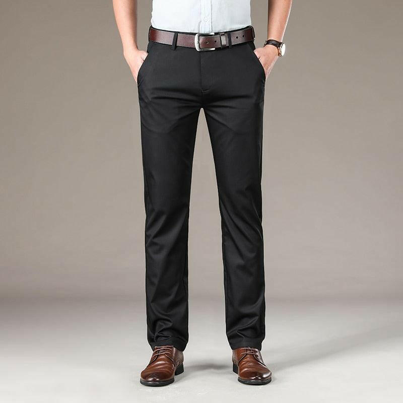 Men’s Lightweight Smart Casual Pant in lyocell blend fabric Black