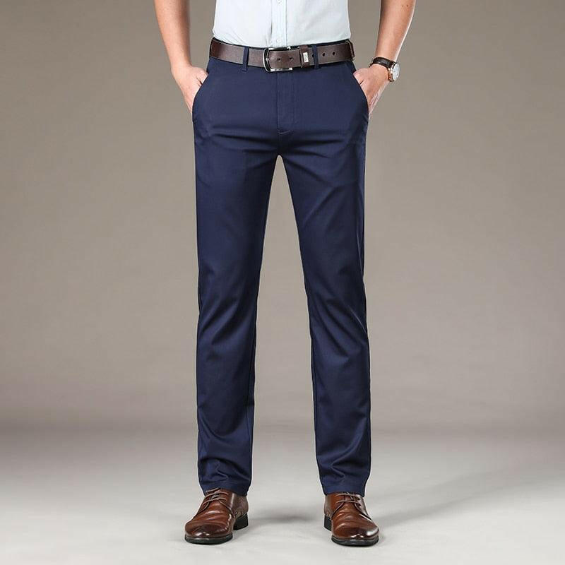 Men’s Lightweight Smart Casual Pant in lyocell blend fabric Blue