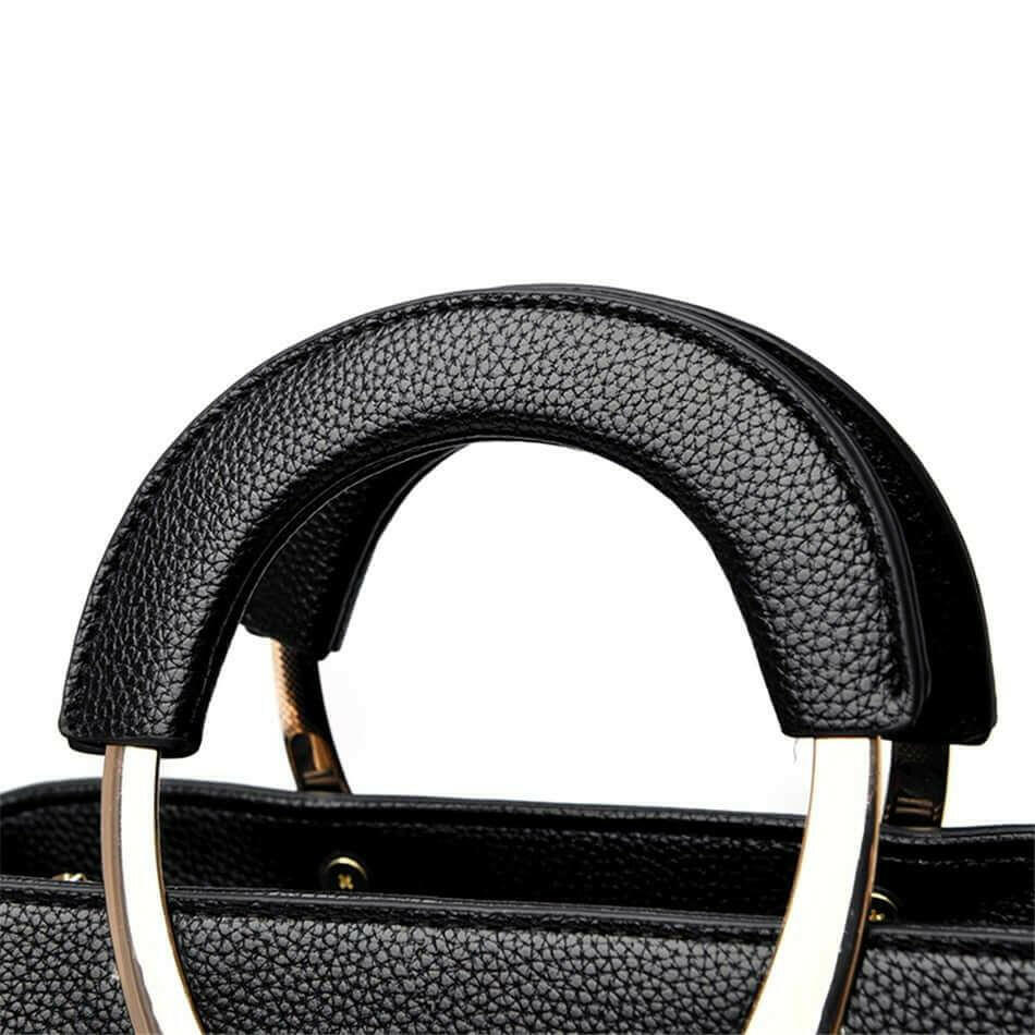 Michaela Handbag with Cell Phone Pocket and Versatile Slot Pocket Interior - Vegan Leather by The Nichole Collection