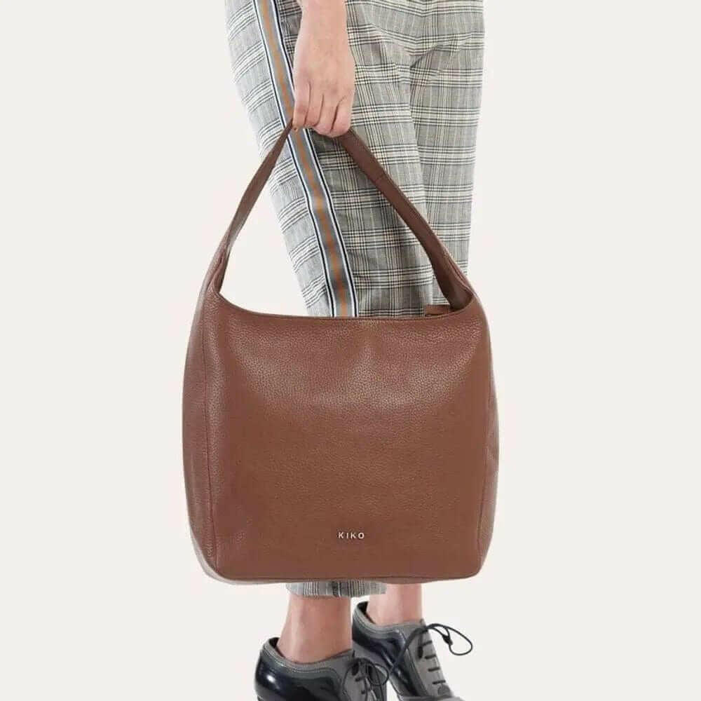 Sophisticated Tote with Pebble Leather and Multiple Internal Pockets - Leather Bags by The Nichole Collection