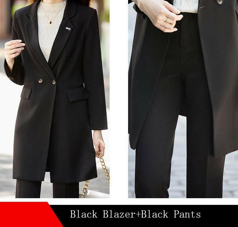 Sophisticated Women's Blazer Suit Black Pant Suits 2-3 Days