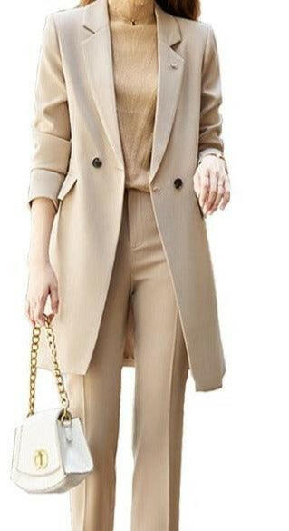 Sophisticated Women's Blazer Suit Khaki Pant Suits S - FINAL SALE 2-3 Days