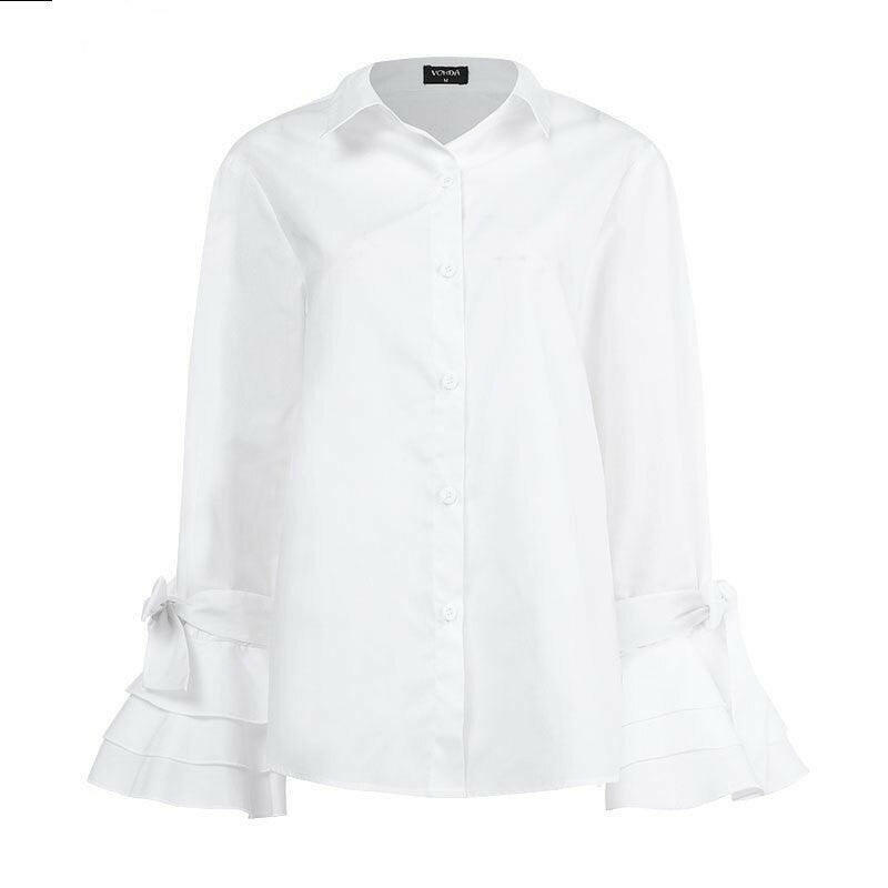 Stylish High-Collar Flare Shirt