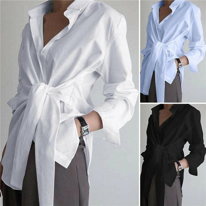 Stylish Long Sleeve Lapel Shirt