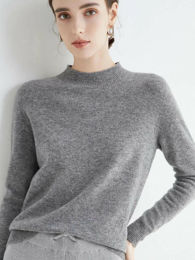 Stylish Luxury Merino Cashmere Pullover for Timeless Comfort - The Nichole Collection