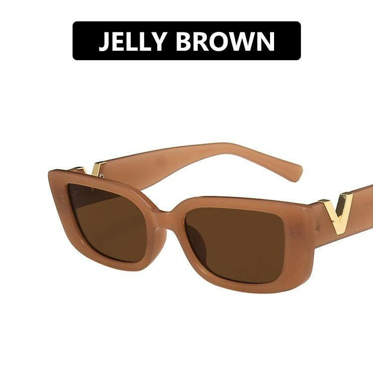 Stylish Retro Rectangle Sunglasses Jelly