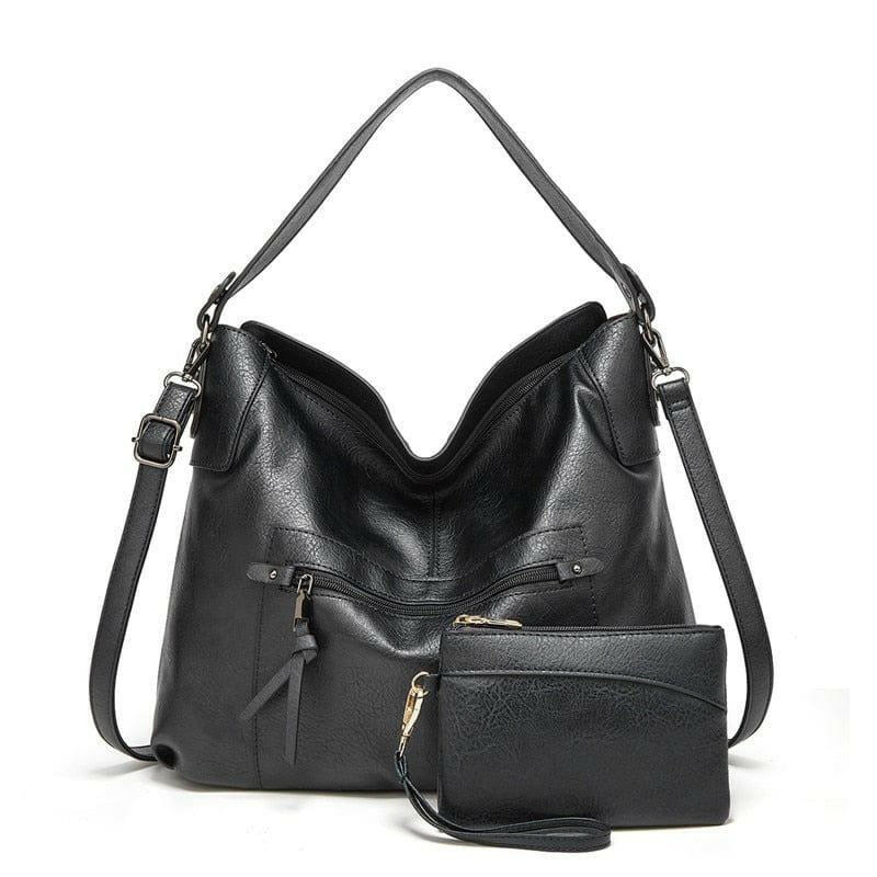 Stylish Vegan Leather Bag with Interior Slot and Cell Phone Pocket - Vegan Leather by The Nichole Collection