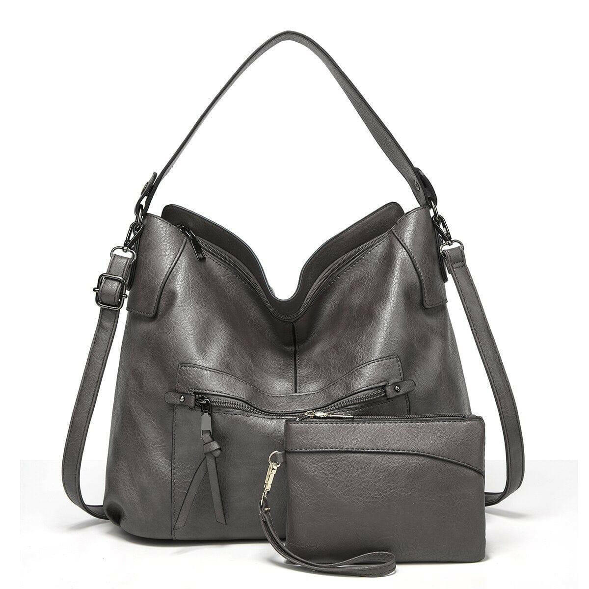 Stylish Vegan Leather Bag with Interior Slot and Cell Phone Pocket - Vegan Leather by The Nichole Collection