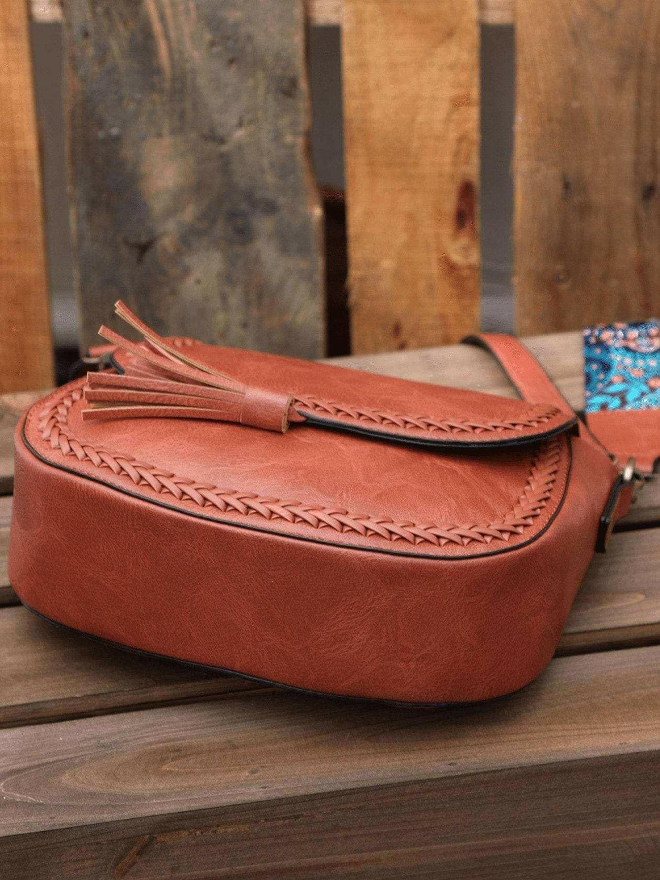 Stylish Vegan Leather Saddle Bag - The JOELLE by Nichole Collection - Saddle Bags by The Nichole Collection