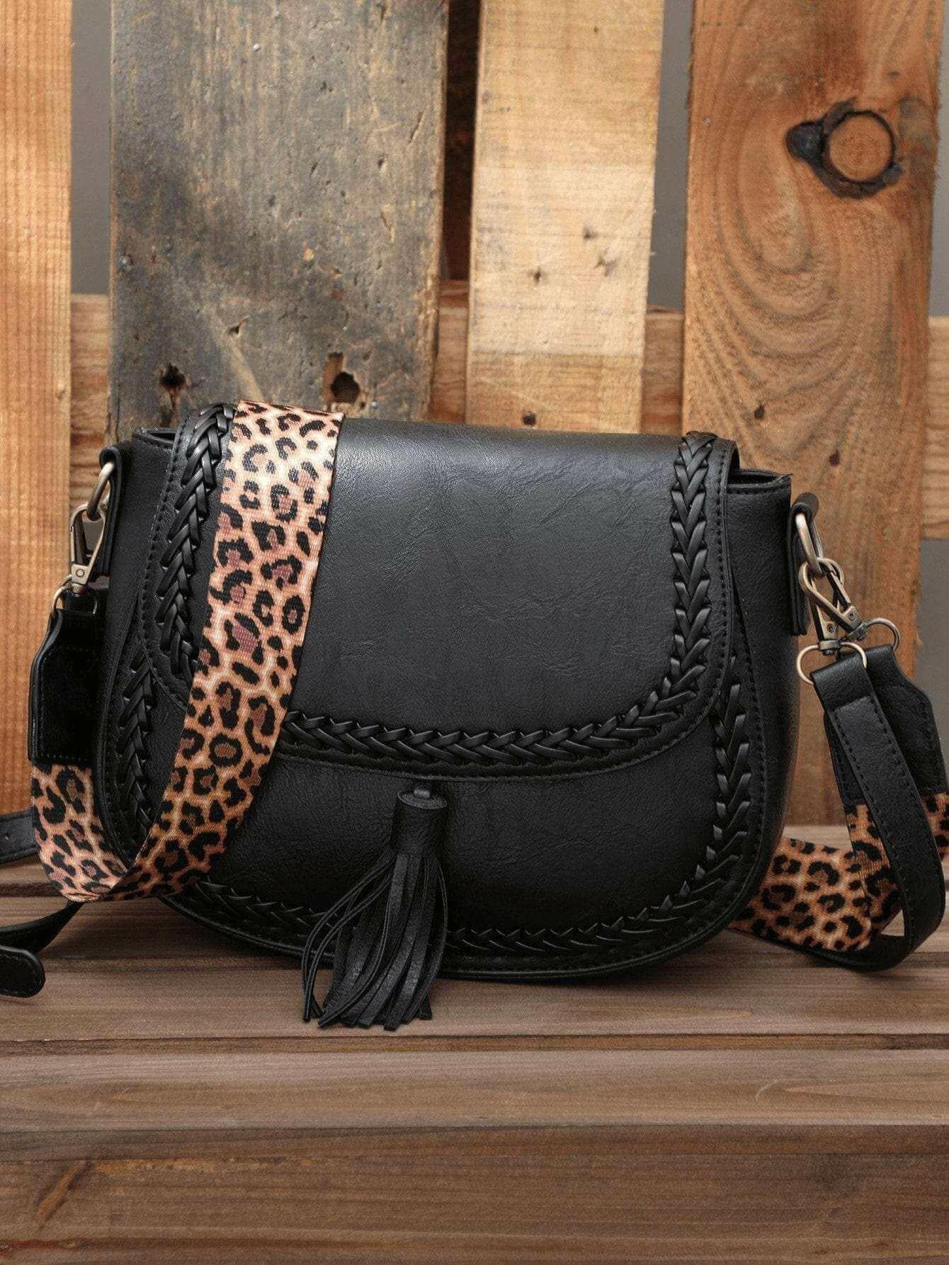 Stylish Vegan Leather Saddle Bag - The JOELLE by Nichole Collection - Saddle Bags by The Nichole Collection