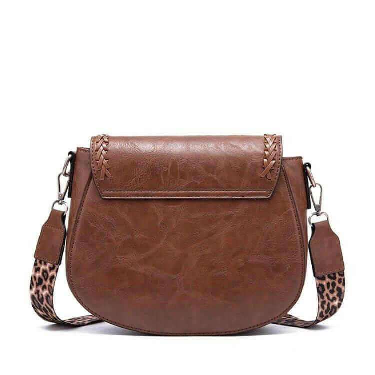 Stylish Vegan Leather Saddle Bag - The JOELLE by Nichole Collection - Saddle Bags by The Nichole Collection