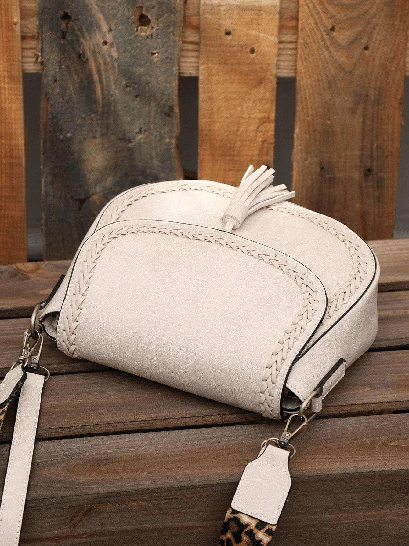 Stylish Vegan Leather Saddle Bag - The JOELLE by Nichole Collection - Saddle Bags by The Nichole Collection